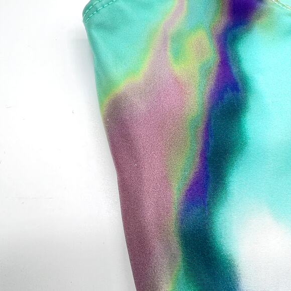 MONTCE Kim Variation Surf Top Womens XS Silk Dye Bikini Green Pink Blue NEW - Picture 12 of 14